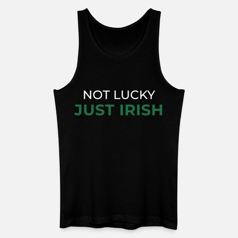 Nicht glücklich, nur irisch - Männer Bio Tank Top - Schwarz