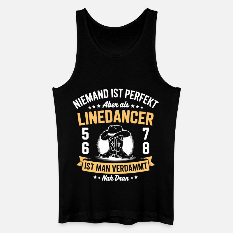 Linedance Country Western Line Dancer - Männer Bio Tank Top - Schwarz