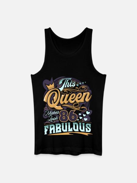 86th Birthday Queen - Men’s Organic Tank Top - black