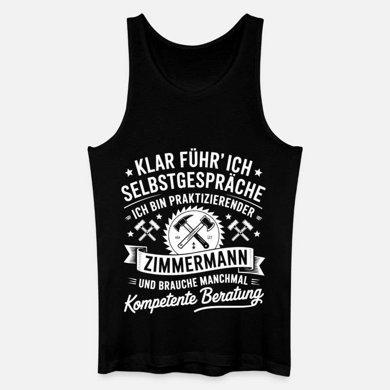 Zimmermann Zimmerer Zimmerleute - Männer Bio Tank Top - Schwarz