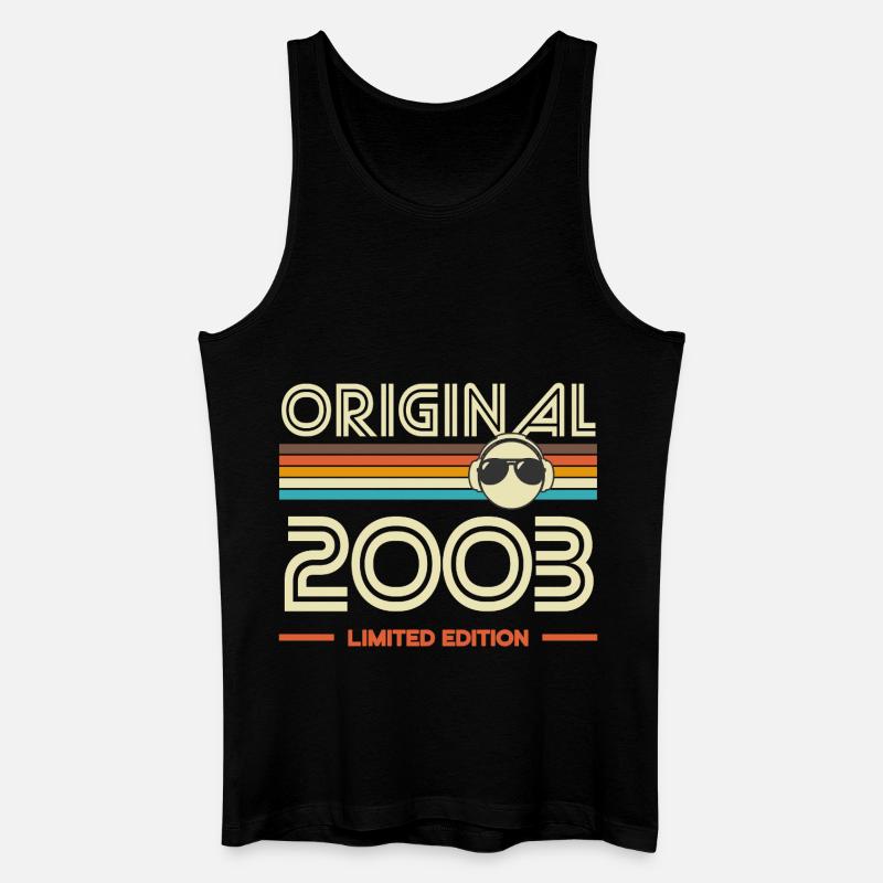 Originales Retro-Logo von 2003 - Männer Bio Tank Top - Schwarz