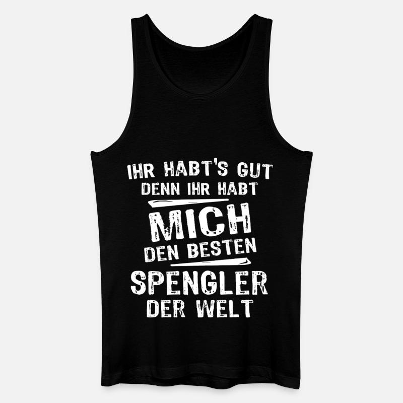 Spengler - Männer Bio Tank Top - Schwarz