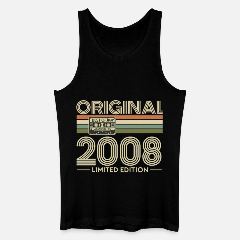 Originale 2008er Vibes Retro-Kassette - Männer Bio Tank Top - Schwarz