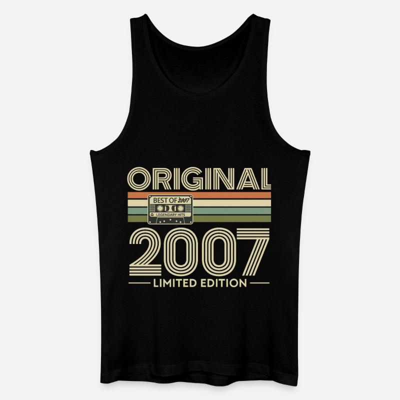 Original 2007 Limited Edition Retro - Männer Bio Tank Top - Schwarz