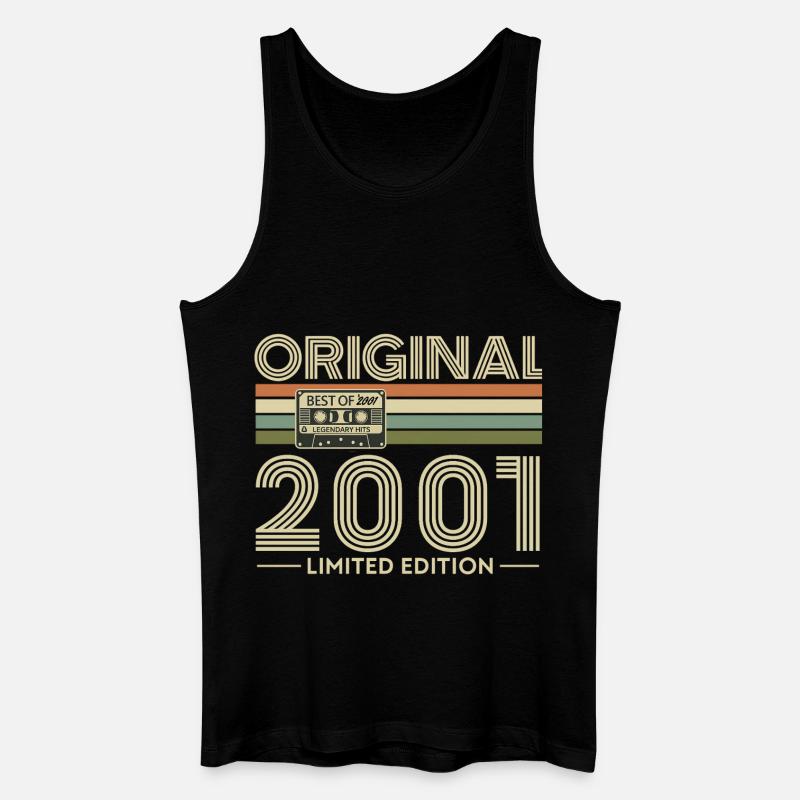 Original 2001 Limited Edition Retro - Männer Bio Tank Top - Schwarz