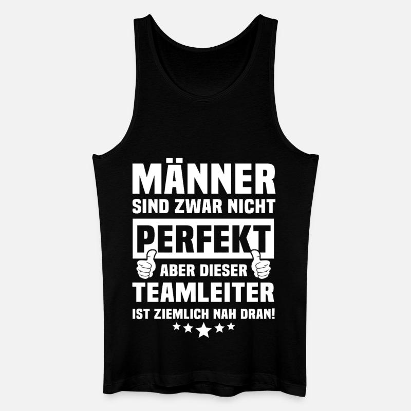 Teamleiter - Männer Bio Tank Top - Schwarz