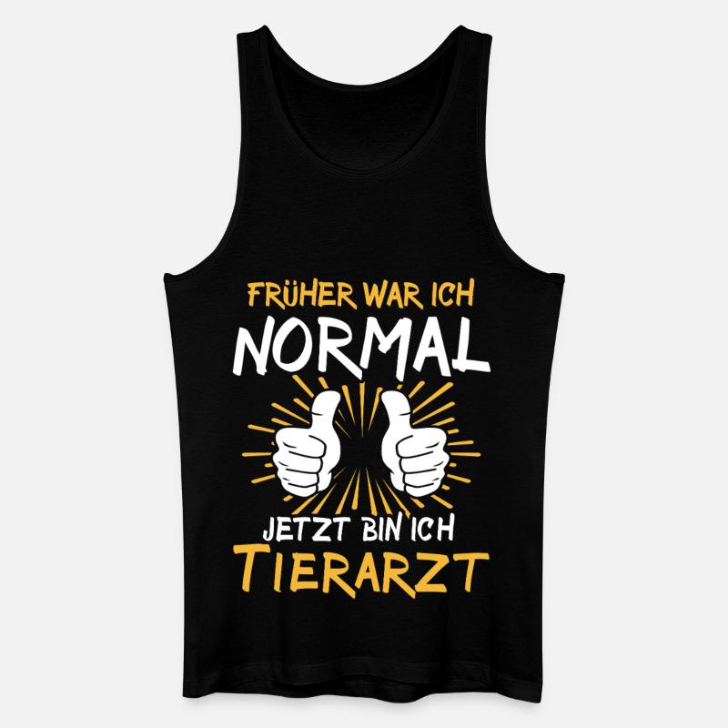 Tierarzt Spruch - Männer Bio Tank Top - Schwarz
