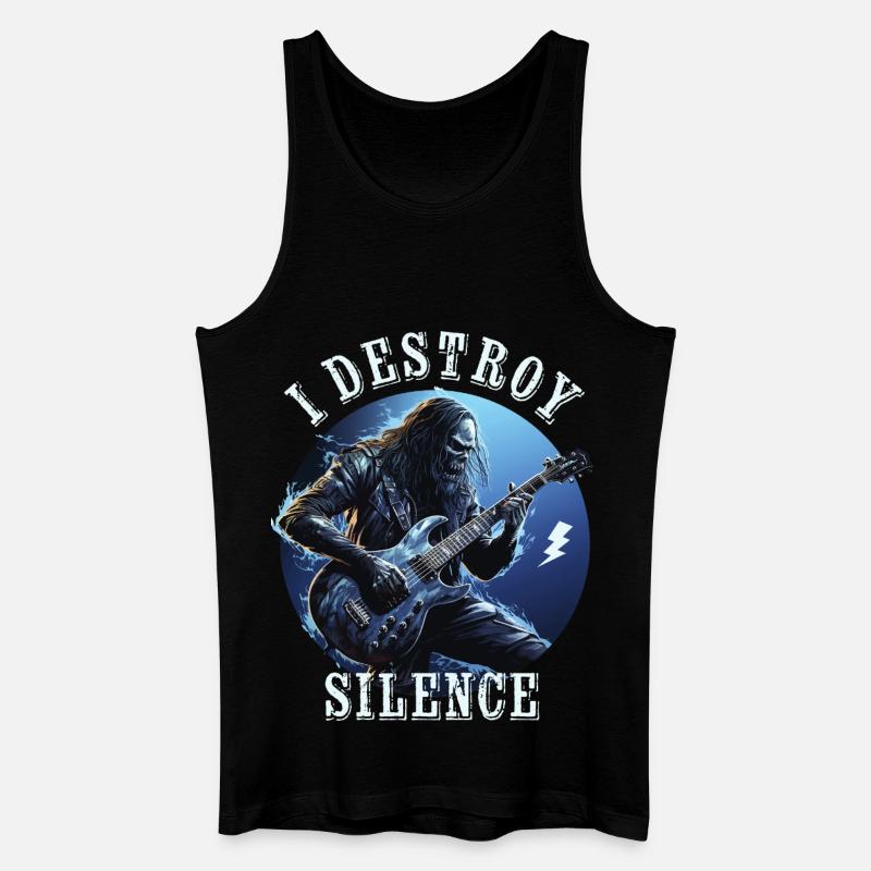 I Destroy Silence - Männer Bio Tank Top - Schwarz
