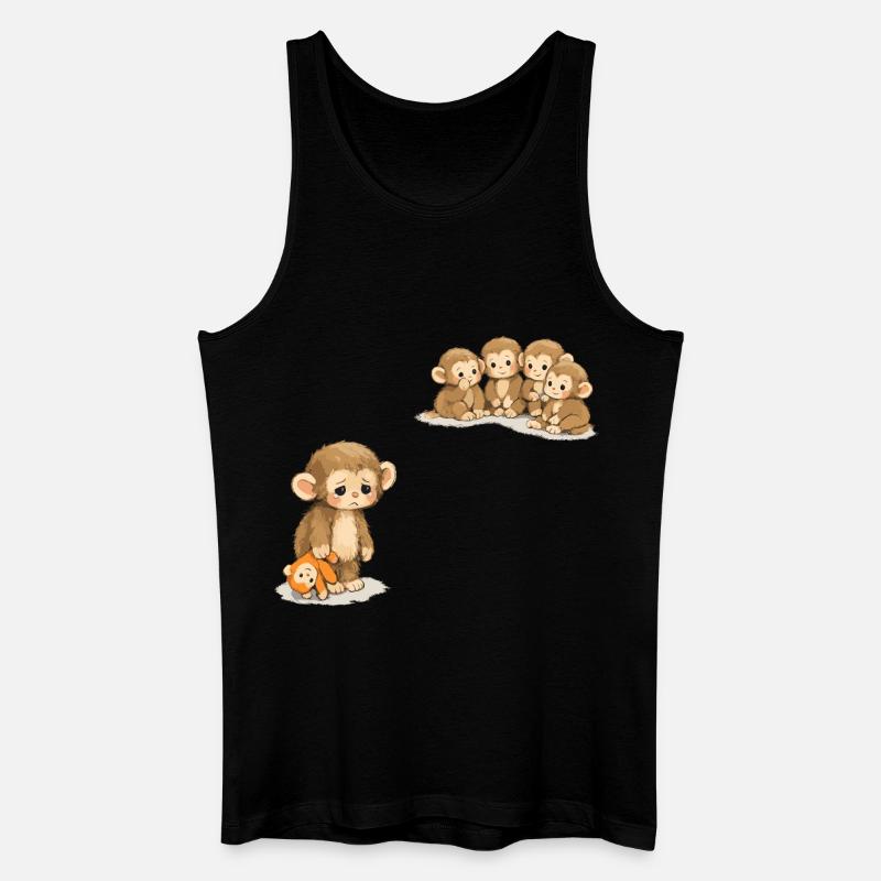 Baby Monkey Punch - Viral Sad Monkey - Men’s Organic Tank Top - black