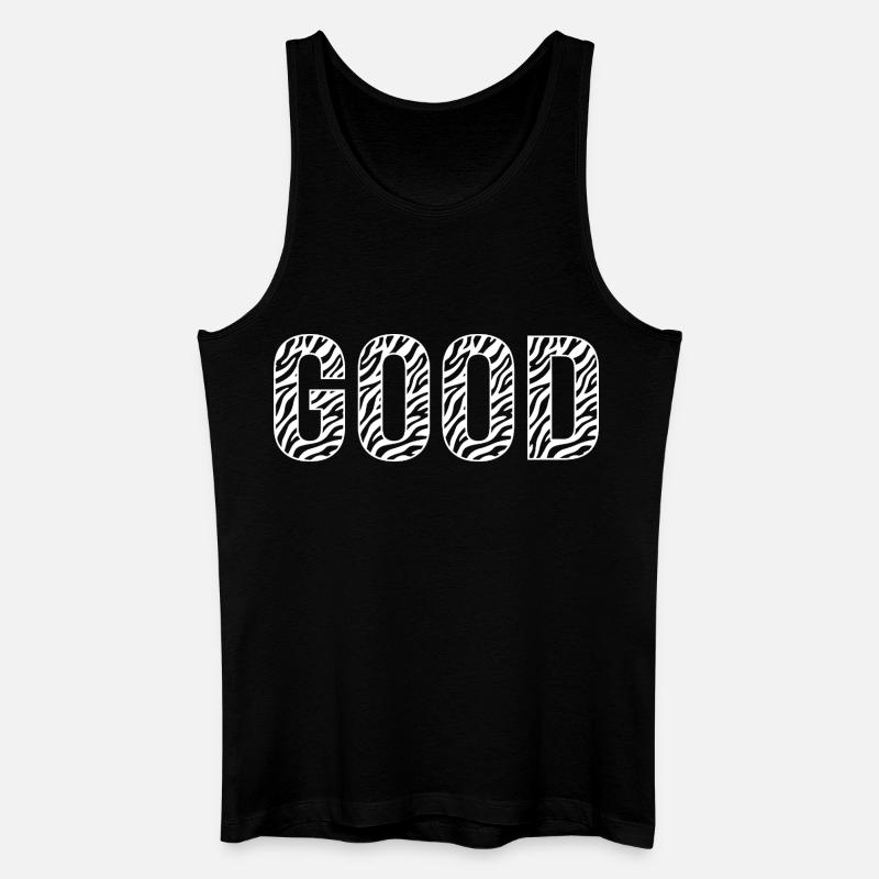 GOOD Zebramuster - Männer Bio Tank Top - Schwarz