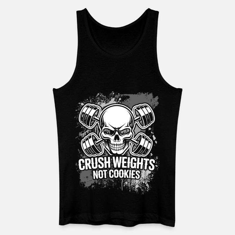 Crush Weights Gym - Männer Bio Tank Top - Schwarz