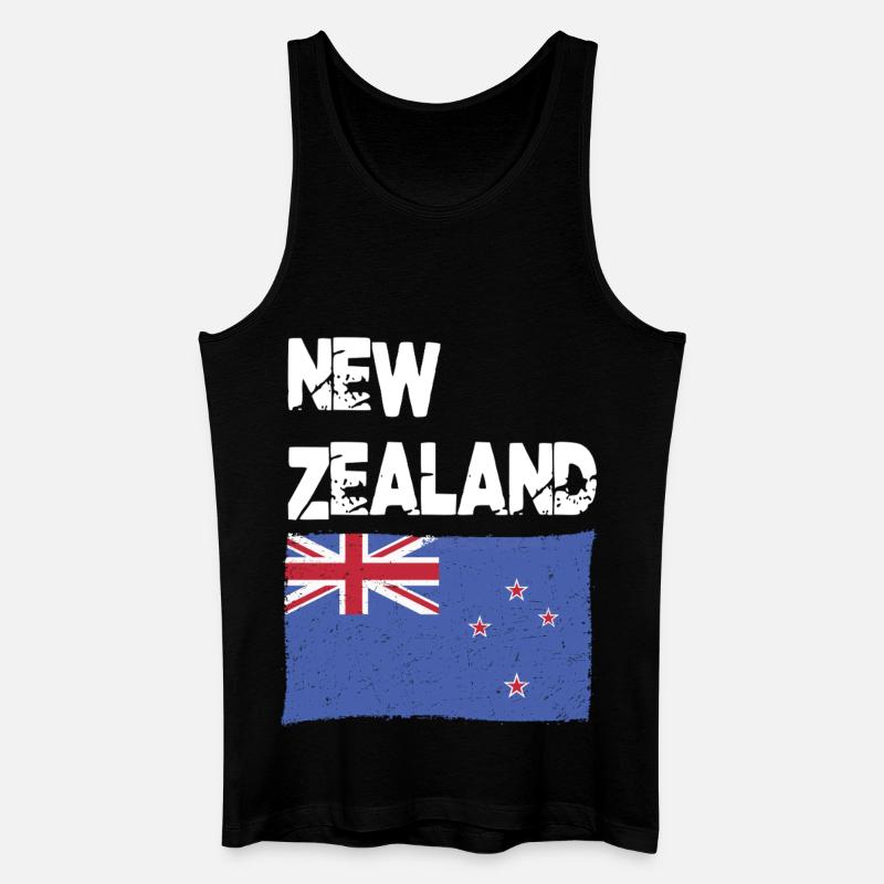Neuseeländische Neuseeländische Flagge Neuseelands - Männer Bio Tank Top - Schwarz