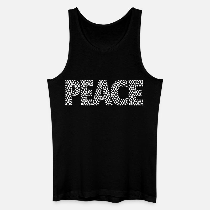 PEACE in Points Mosaic - Men’s Organic Tank Top - black