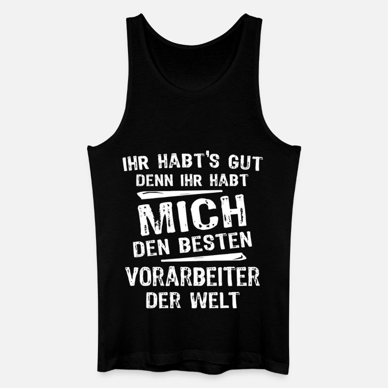 Vorarbeiter - Männer Bio Tank Top - Schwarz