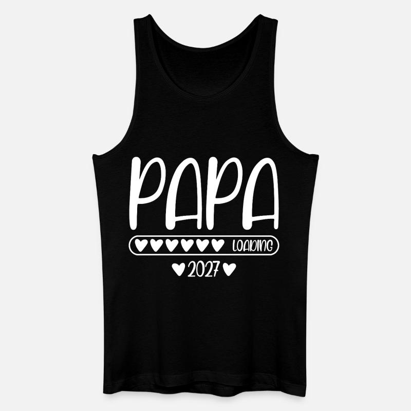 Papa 2027 loading - Männer Bio Tank Top - Schwarz