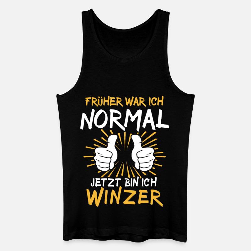 Winzer Spruch - Männer Bio Tank Top - Schwarz