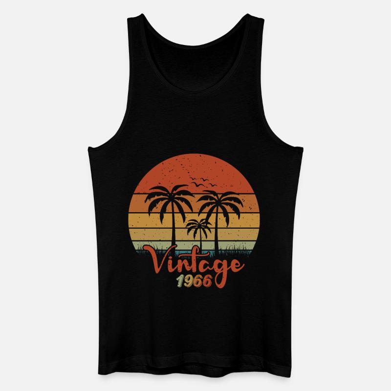 1966 Geburtsjahr - Männer Bio Tank Top - Schwarz