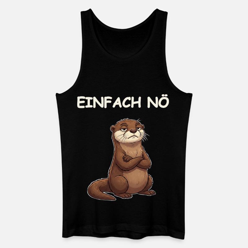 Lustiger Spruch Otter - Männer Bio Tank Top - Schwarz