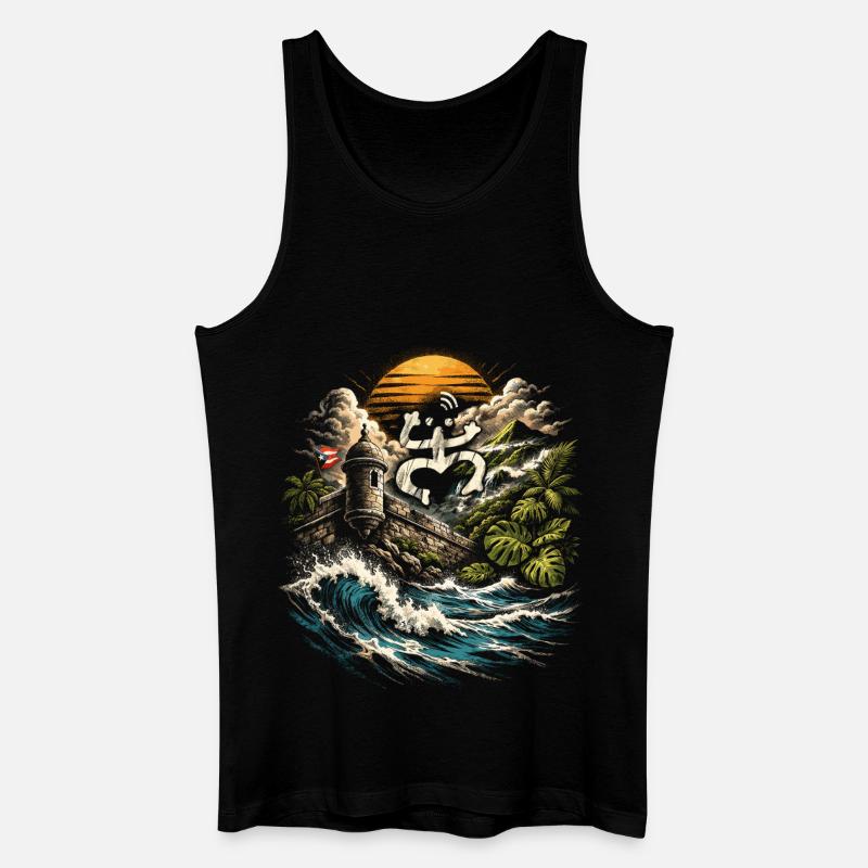 Puerto Rico Boricua - Männer Bio Tank Top - Schwarz