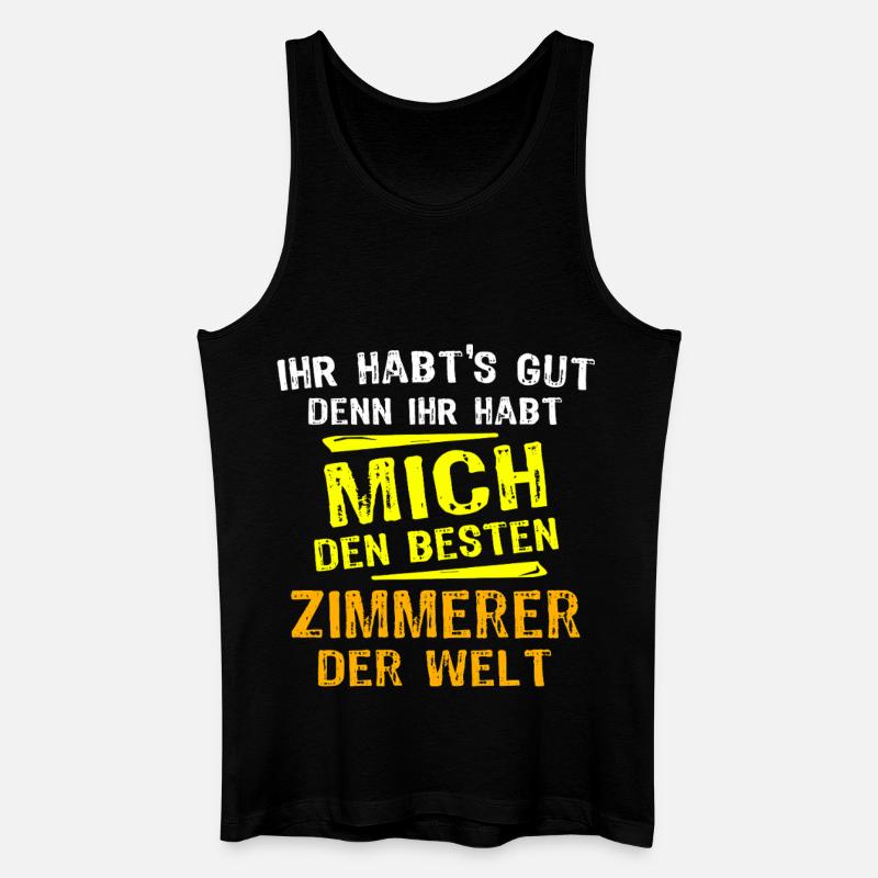 Zimmerer Geschenk - Männer Bio Tank Top - Schwarz