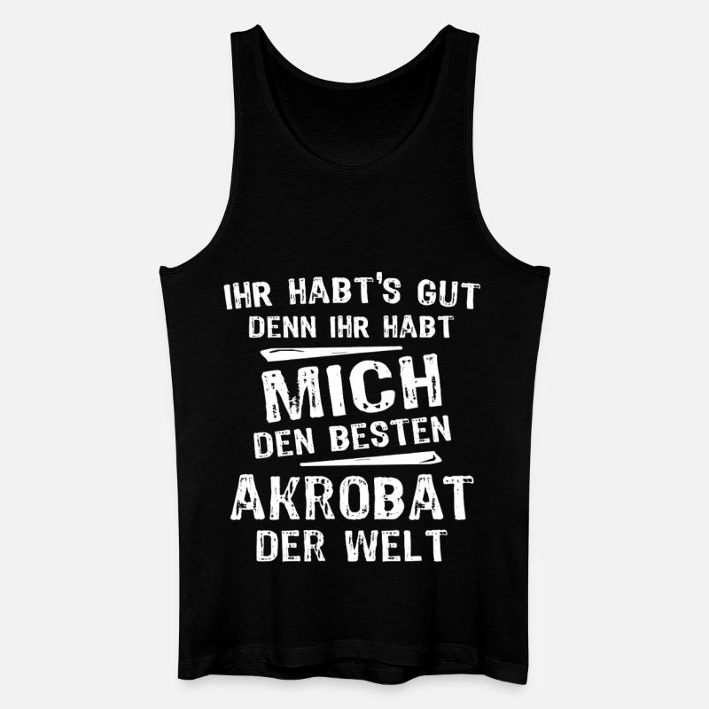 Akrobat - Männer Bio Tank Top - Schwarz