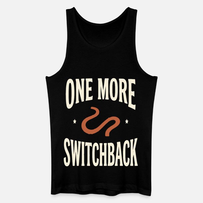 One More Switchback Lettering Motif - Men’s Organic Tank Top - black