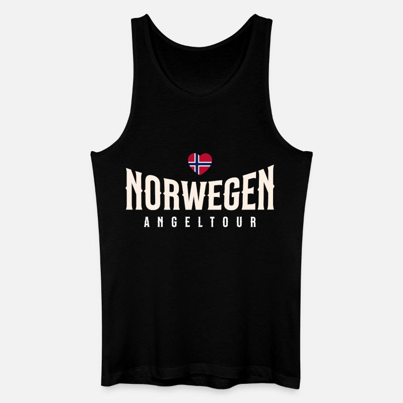 Norwegen Angeltour - Männer Bio Tank Top - Schwarz
