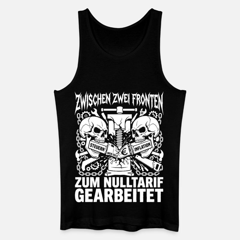 Zwischen Zwei Fronten Steuern Inflation Schraub - Männer Bio Tank Top - Schwarz