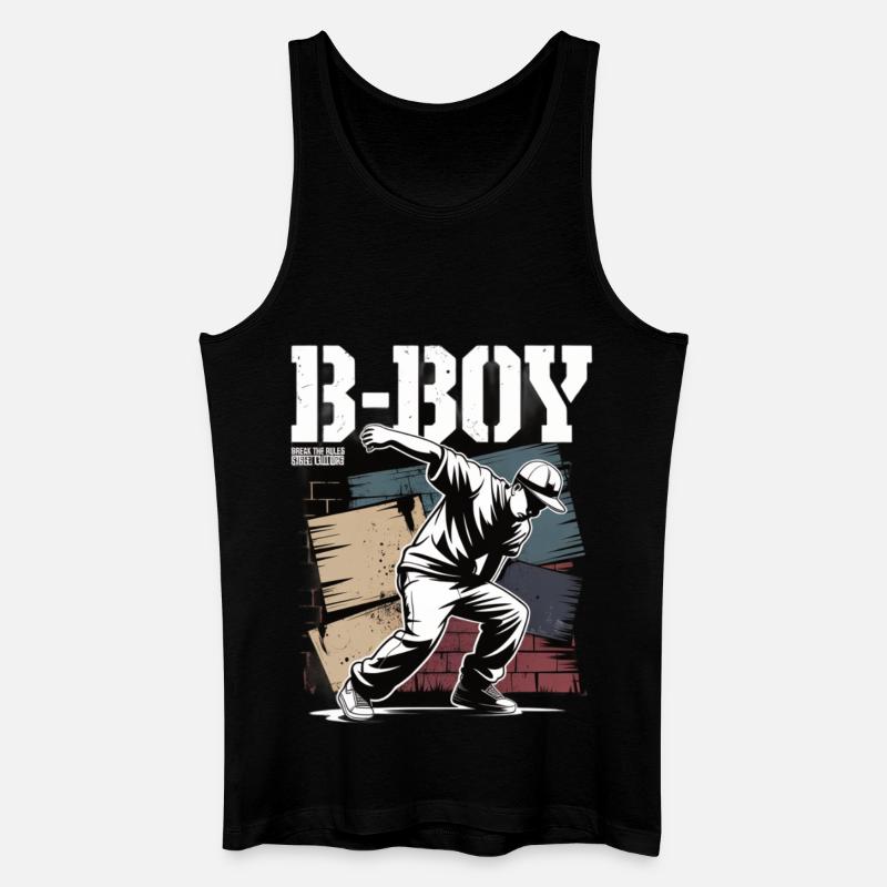 B-Boy Breakdance Streetstyle Breakdancer - Männer Bio Tank Top - Schwarz