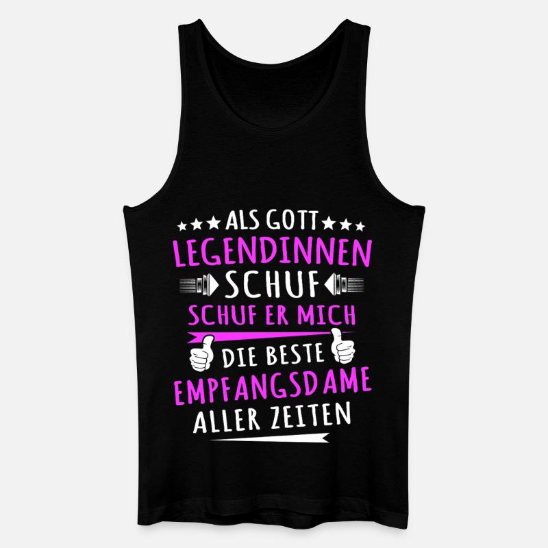 Empfangsdame Sprüche - Männer Bio Tank Top - Schwarz