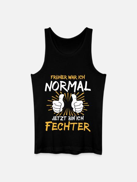Fechter Spruch - Männer Bio Tank Top - Schwarz