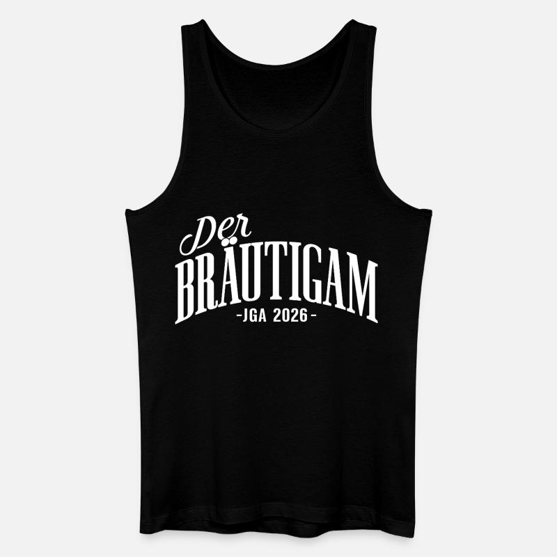 Bräutigam JGA 2026 Junggesellenabschied - Männer Bio Tank Top - Schwarz