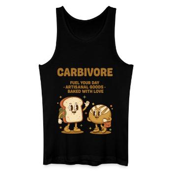 Pain au levain à la pâte Carbivore Alimente votre journée - Débardeur bio Homme - noir - Devant