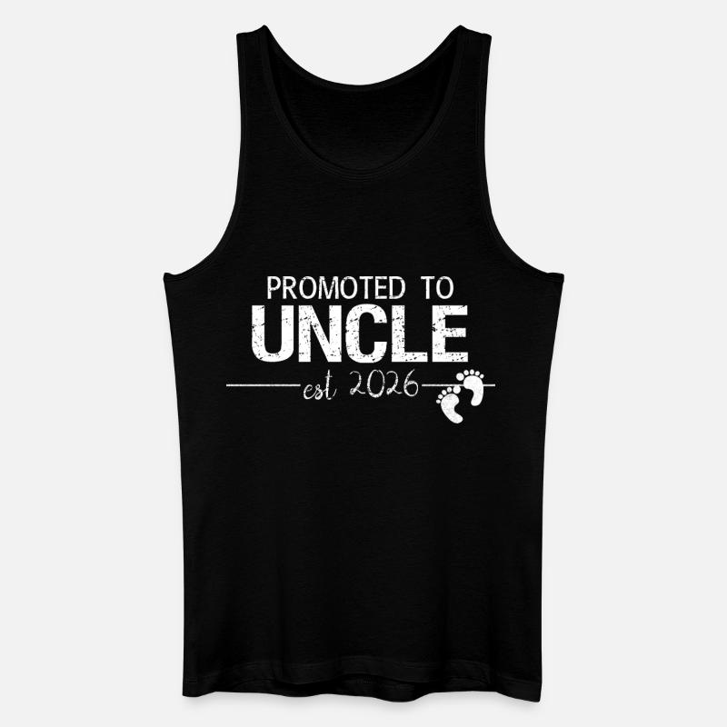 New Uncle 2026 Promotion-Geschenkhemd - Männer Bio Tank Top - Schwarz
