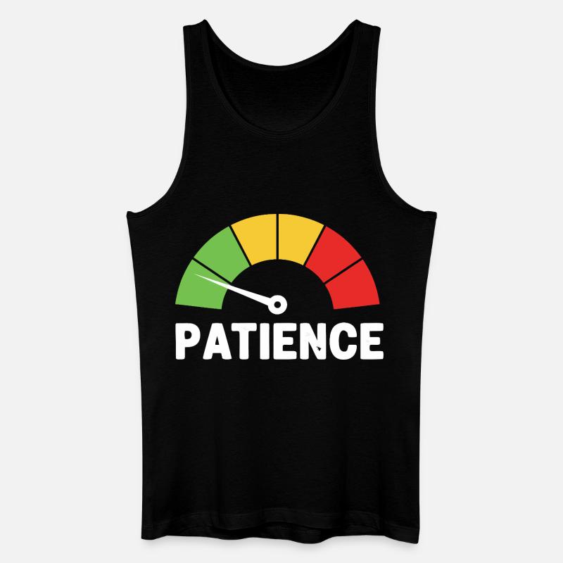 Low Patience Geduld Tacho - Männer Bio Tank Top - Schwarz