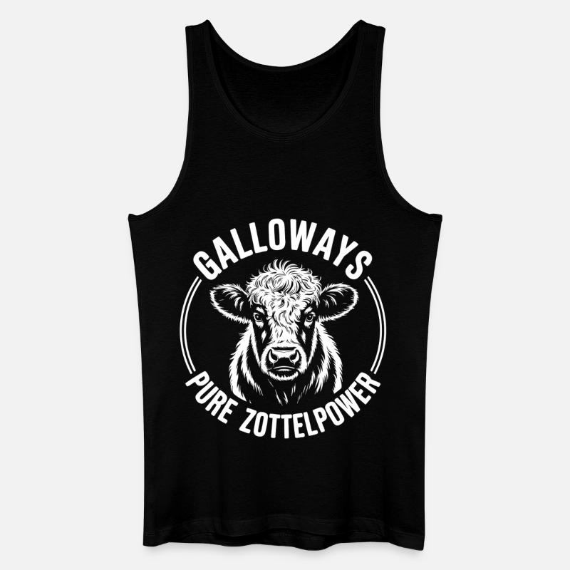Galloway Rind Kopf - Männer Bio Tank Top - Schwarz