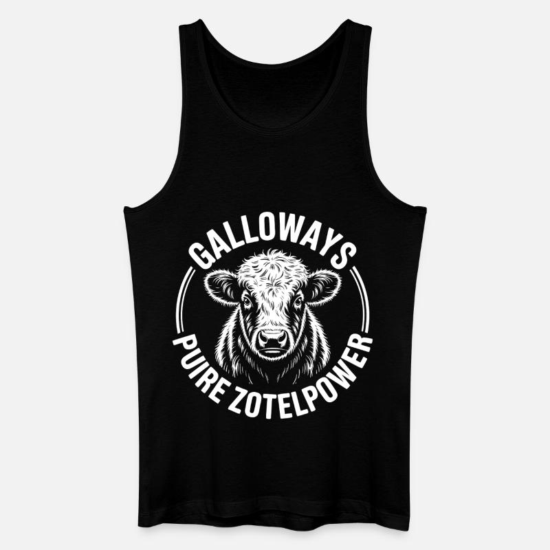 Tête de bœuf de Galloway - Débardeur bio Homme - noir