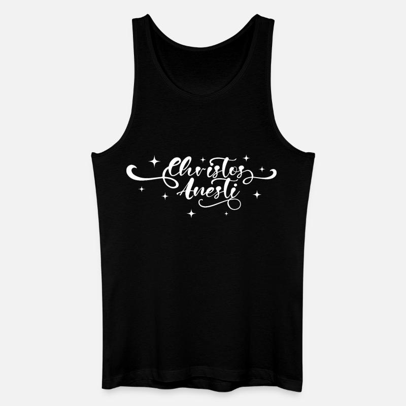 Christos Anesti Pascha Orthodox Easter - Men’s Organic Tank Top - black