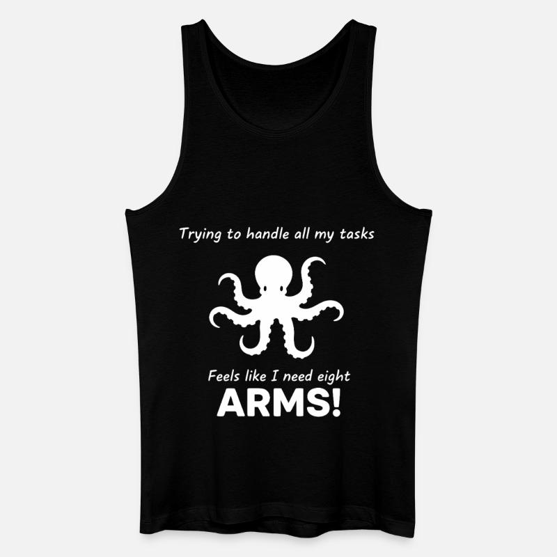 Lustiger Oktopus Stress Büro - Männer Bio Tank Top - Schwarz