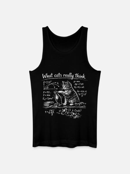 Cat, Physics, What cats really think - Men’s Organic Tank Top - black