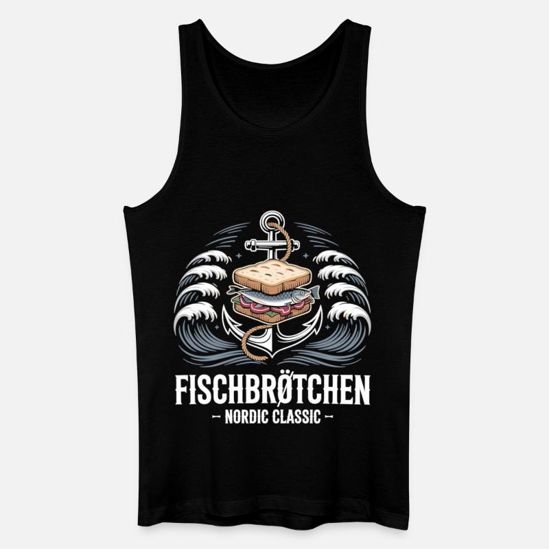 Fischbrötchen Nordic Classic Shirt - Männer Bio Tank Top - Schwarz
