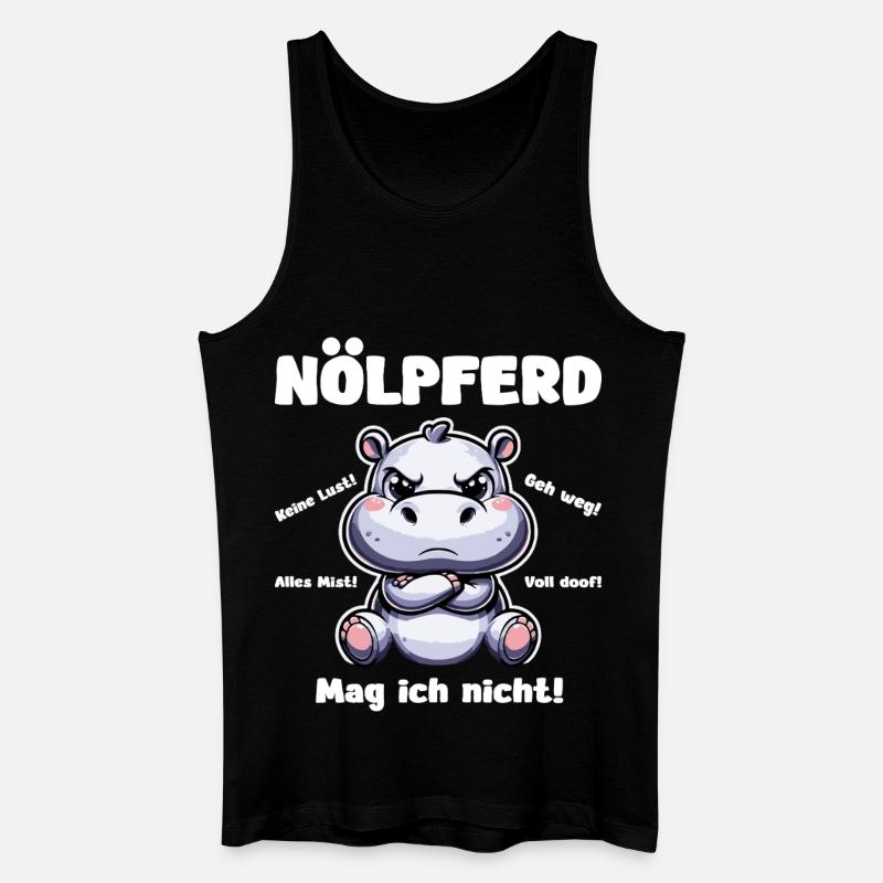 Nölpferd - Männer Bio Tank Top - Schwarz