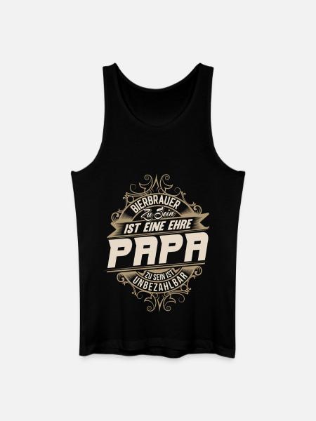 Bierbrauer Papa - Männer Bio Tank Top - Schwarz