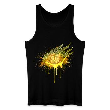 Mystic Eye Gold Edition – Urban Street Art Auge - Männer Bio Tank Top - Schwarz - Vorne