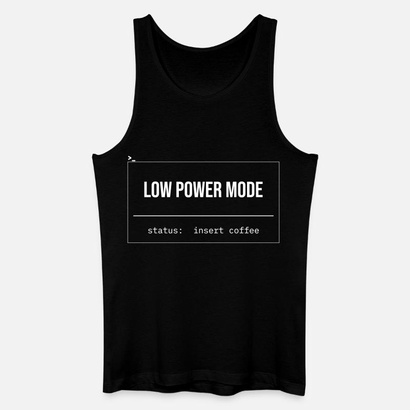 Low Power Modus Kaffee - Männer Bio Tank Top - Schwarz