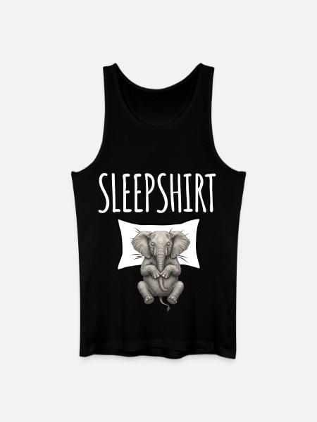 Elephant Sleep Shirt - Men’s Organic Tank Top - black