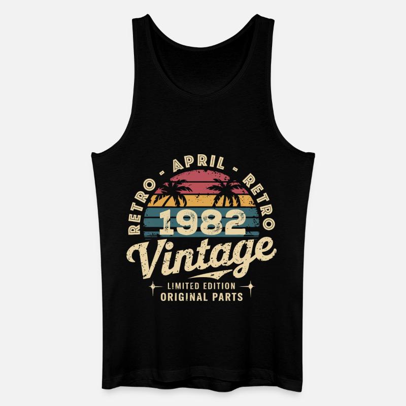 Avril 1982 – April 1982 - Männer Bio Tank Top - Schwarz
