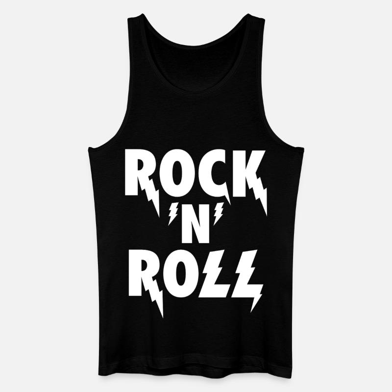 Rock'N'Roll Blitz-Emblem - Männer Bio Tank Top - Schwarz