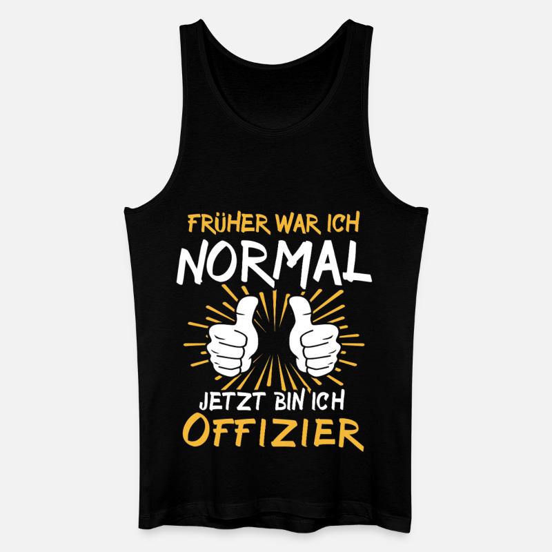 Offizier Spruch - Männer Bio Tank Top - Schwarz