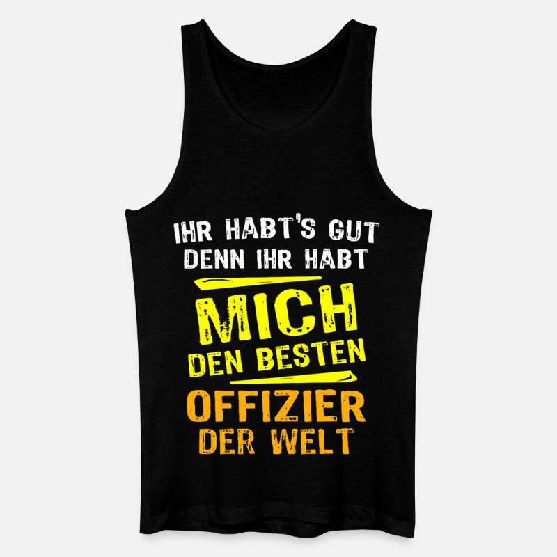 Offizier Geschenk - Männer Bio Tank Top - Schwarz